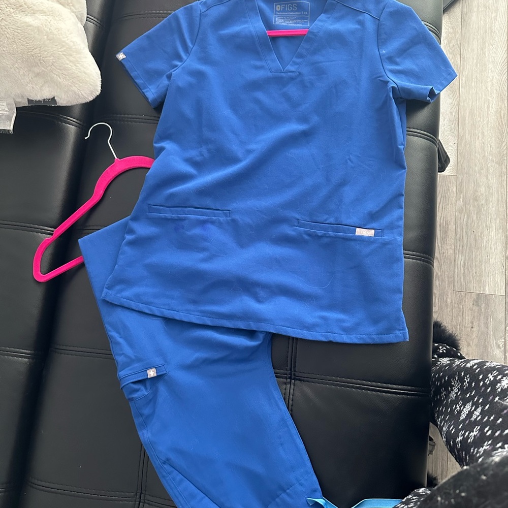 Figs Blue Scrub Set